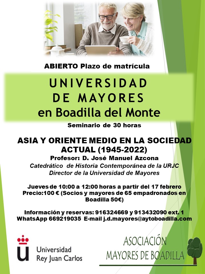 APLAZADO:  SEMINARIO ASIA Y ORIENTE MEDIO EN LA SOCIEDAD ACTUAL